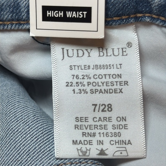 Judy Blue Sky High Rise Tummy Control Top Slim Boot Cut Size 7/28 - Picture 10 of 13